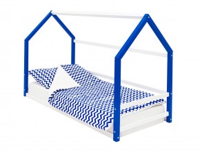 Детская кровать-домик Монтессори Svogen сине-белый в Нижневартовске - nizhnevartovsk.magazinmebel.ru | фото