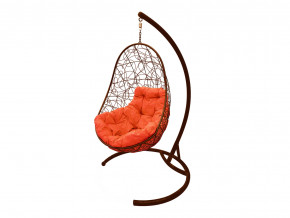 Кокон Овал с ротангом оранжевая подушка в Нижневартовске - nizhnevartovsk.magazinmebel.ru | фото - изображение 1