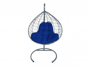 Кокон XL с ротангом синяя подушка в Нижневартовске - nizhnevartovsk.magazinmebel.ru | фото - изображение 1