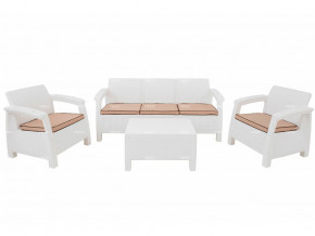 Комплект уличной мебели Yalta Terrace Triple Set белый в Нижневартовске - nizhnevartovsk.magazinmebel.ru | фото