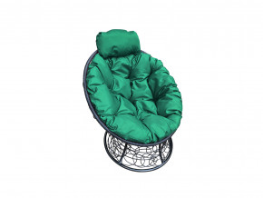 Кресло Папасан мини с ротангом зелёная подушка в Нижневартовске - nizhnevartovsk.magazinmebel.ru | фото