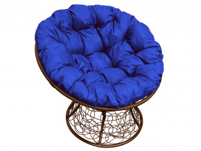 Кресло Папасан с ротангом синяя подушка в Нижневартовске - nizhnevartovsk.magazinmebel.ru | фото - изображение 1