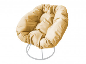 Кресло Пончик без ротанга бежевая подушка в Нижневартовске - nizhnevartovsk.magazinmebel.ru | фото