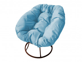 Кресло Пончик без ротанга голубая подушка в Нижневартовске - nizhnevartovsk.magazinmebel.ru | фото