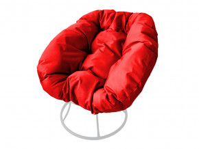 Кресло Пончик без ротанга красная подушка в Нижневартовске - nizhnevartovsk.magazinmebel.ru | фото