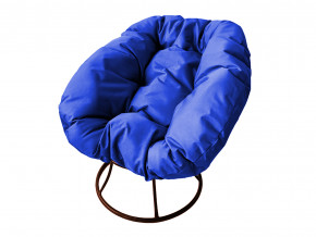 Кресло Пончик без ротанга синяя подушка в Нижневартовске - nizhnevartovsk.magazinmebel.ru | фото