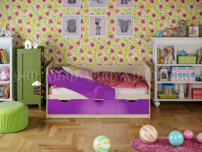 Кровать Бабочки 1600 Фиолетовый металлик в Нижневартовске - nizhnevartovsk.magazinmebel.ru | фото - изображение 1