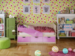 Кровать Бабочки 1600 Сиреневый металлик в Нижневартовске - nizhnevartovsk.magazinmebel.ru | фото - изображение 1