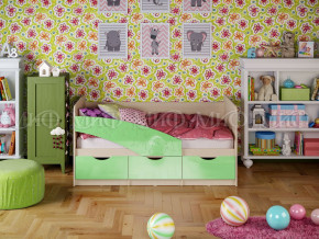Кровать Бабочки 1800 Салатовый металлик в Нижневартовске - nizhnevartovsk.magazinmebel.ru | фото
