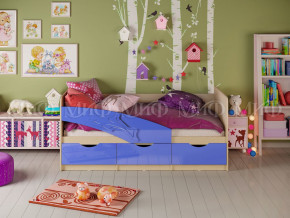 Кровать Дельфин 1600 Синий металлик в Нижневартовске - nizhnevartovsk.magazinmebel.ru | фото - изображение 1