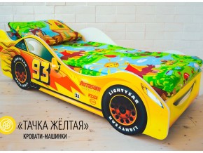Кровать детская машина Тачка Желтая в Нижневартовске - nizhnevartovsk.magazinmebel.ru | фото - изображение 1