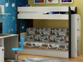 Кровать двухъярусная Карамель 75 венге ткань биг бен в Нижневартовске - nizhnevartovsk.magazinmebel.ru | фото - изображение 1