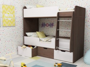 Кровать двухъярусная Малыш двойняшка бодега-белый в Нижневартовске - nizhnevartovsk.magazinmebel.ru | фото - изображение 1