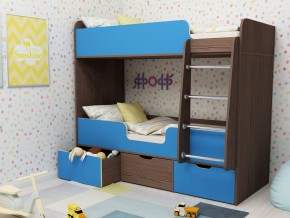 Кровать двухъярусная Малыш двойняшка бодега-голубой в Нижневартовске - nizhnevartovsk.magazinmebel.ru | фото