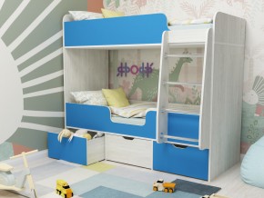 Кровать двухъярусная Малыш двойняшка винтерберг-голубой в Нижневартовске - nizhnevartovsk.magazinmebel.ru | фото - изображение 1