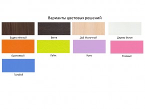 Кровать двухъярусная Юниор 1 Белое дерево-Ирис/Лайм без бортика в Нижневартовске - nizhnevartovsk.magazinmebel.ru | фото - изображение 2