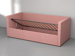 Кровать мягкая с подъёмным механизмом арт. 030 розовый в Нижневартовске - nizhnevartovsk.magazinmebel.ru | фото - изображение 2