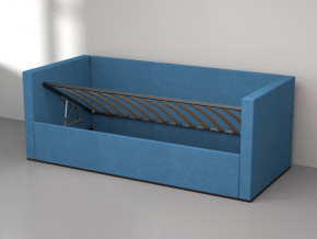 Кровать мягкая с подъёмным механизмом арт. 030 синий в Нижневартовске - nizhnevartovsk.magazinmebel.ru | фото - изображение 2