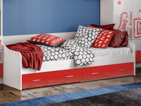 Кровать с ящиками Вега Алфавит Красный в Нижневартовске - nizhnevartovsk.magazinmebel.ru | фото - изображение 1