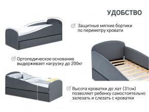 Кровать с ящиком Letmo графит (велюр) в Нижневартовске - nizhnevartovsk.magazinmebel.ru | фото - изображение 11