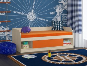 Кровать Соня 4 дуб молочный-оранжевый в Нижневартовске - nizhnevartovsk.magazinmebel.ru | фото - изображение 1