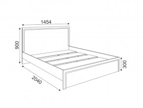Кровать стандарт с настилом 1400 Беатрис модуль 16 Орех гепланкт в Нижневартовске - nizhnevartovsk.magazinmebel.ru | фото - изображение 2
