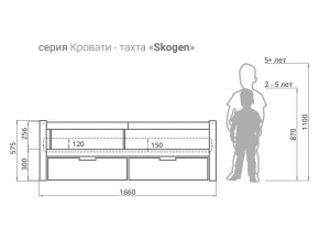 Кровать-тахта Svogen с ящиками и бортиком белый в Нижневартовске - nizhnevartovsk.magazinmebel.ru | фото - изображение 3