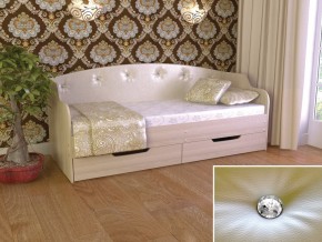 Кровать Юниор Тип 2 шимо светлый, белый перламутр 900х2000 в Нижневартовске - nizhnevartovsk.magazinmebel.ru | фото - изображение 1